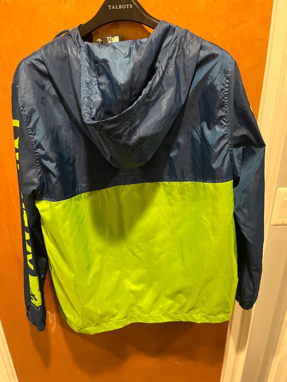 MTV Navy and Lime Colorblock Hooded Pullover Jacket - Picture 9 of 11